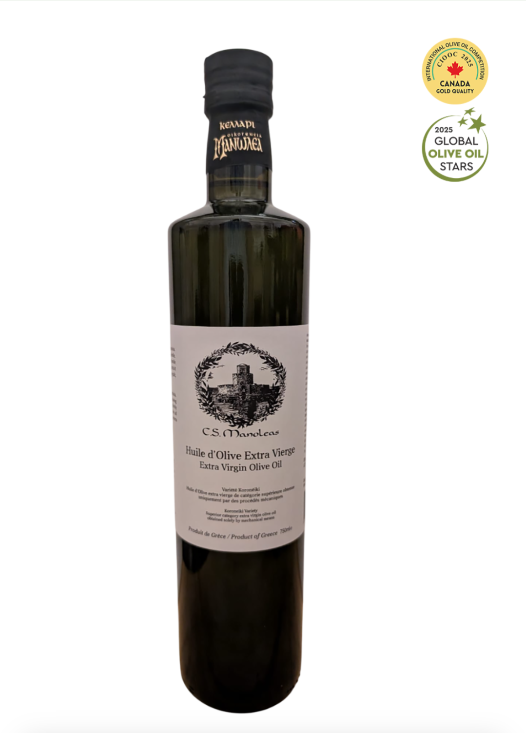 Huile d’olive Extra Vierge Grec Manoleas 750ml